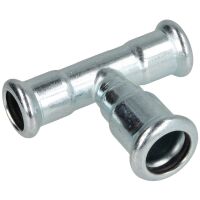 C-Stahl Pressfitting T-Stück reduziert I/I/I Kontur...