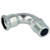C-Stahl Pressfitting Übergangsbogen 90° I/AG...