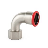 C-Stahl Pressfitting Übergangsbogen 90° I/IG...