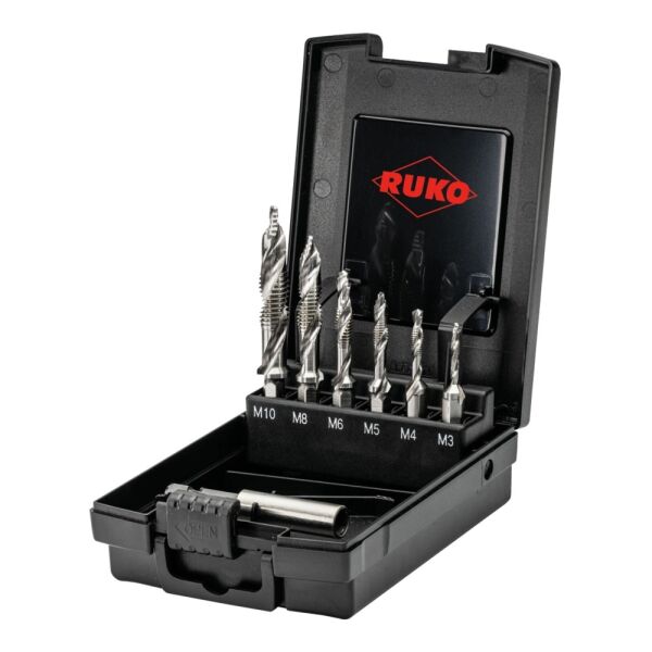 Ruko Kombi-Gewindebohrer-Satz mit FLOWSTEP® Spitze 270620RO