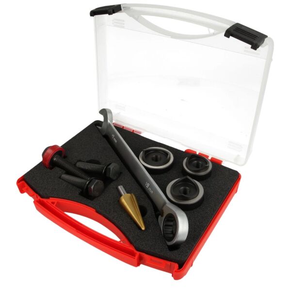 Ruko Profi Schraublochstanzen Sanitär-Set im Koffer 8-teilig für Edelstahl 109010