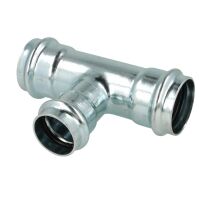 C-Stahl Pressfitting T-Stück reduziert I/I/I Kontur...