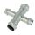 C-Stahl Pressfitting Kreuzstück I/I/I/I Kontur V, 18 mm x 15 mm x 18 mm x 15 mm bis 54 mm x 22 mm x 54 mm x 22 mm