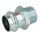 C-Stahl Pressfitting Übergangsnippel I/AG Kontur V, 15 mm x 3/8" AG bis 54 mm x 2" AG