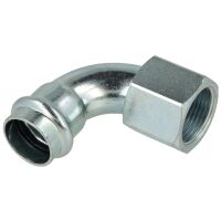 C-Stahl Pressfitting Übergangsbogen 90° I/IG...