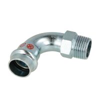 C-Stahl Pressfitting Übergangsbogen 90° I/AG...