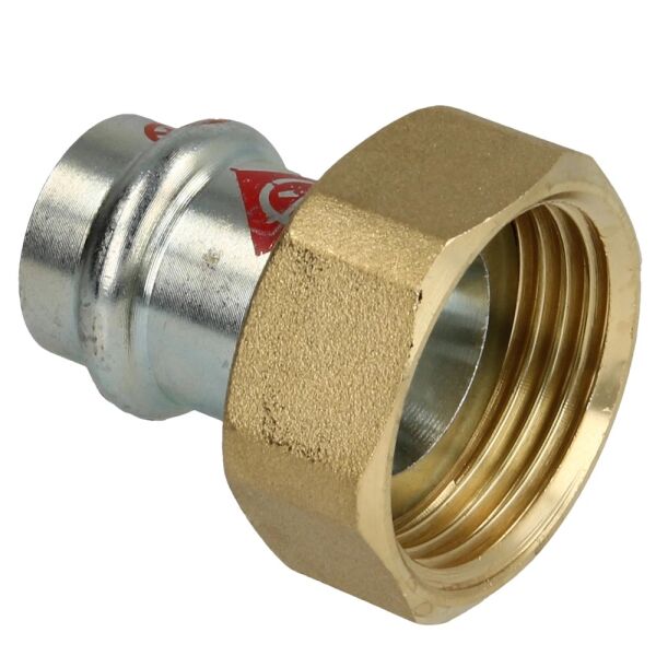 C-Stahl Pressfitting Verschraubung I/IG Kontur V, 15 mm x 1/2" IG bis 54 mm x 2 1/2" IG