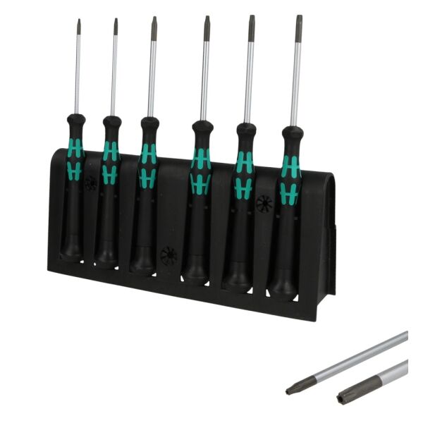 Wera TORX Schraubendrehersatz 6-teilig Serie Micro mit Drehkappe 05118154001