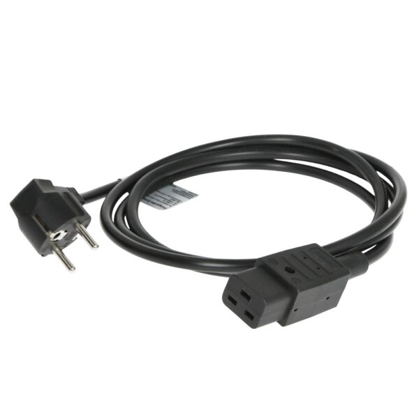 Bachmann Netzanschlussleitung C19 und Schutzkontakt-Stecker, 2 Stück 352.174