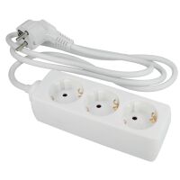 Bachmann Tischsteckdose 3-fach Schuko weiß 5 m...
