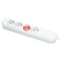 Bachmann Tischsteckdose 4-fach Schuko weiß 1,5 m...