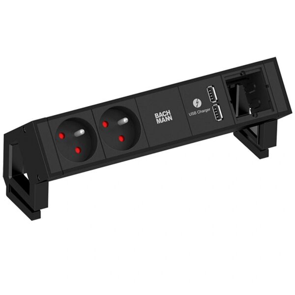 Bachmann DESK2 Steckdoseneinheit 2x UTE 1x USB 1x Custom Module 902.603