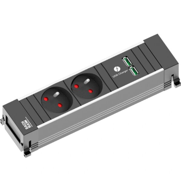 Bachmann POWER FRAME Steckdoseneinheit 2x UTE 1x USB 916.112
