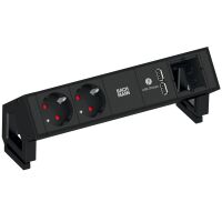 Bachmann DESK2 Steckdoseneinheit 2x Schuko 1x USB 1x...