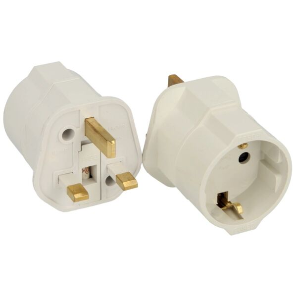 Bachmann Adapter-Stecker England/Schutzkontakt für GB IRL, Malta, Zypern, Indien, China 921010