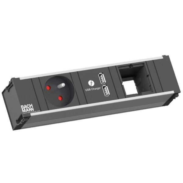 Bachmann CONI Steckdoseneinheit 1x UTE 1x USB 1x Custom Module 912.0171