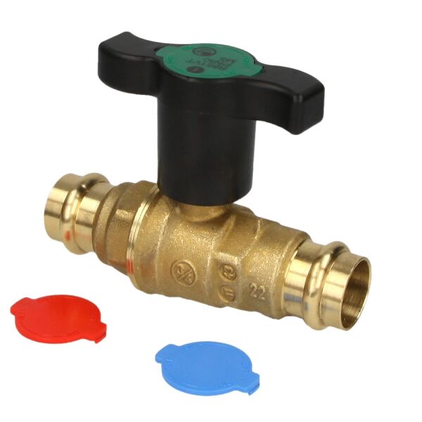 Giacomini Trinkwasser-Kugelhahn mit Pressanschluss 15–42 mm