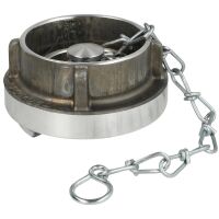 Storz-Blindkupplung Aluminium mit Kette, 15 bar