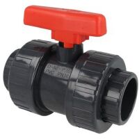 PVC-U Kugelhahn 2 Wege 63 mm DN 50 2" Klebemuffe...