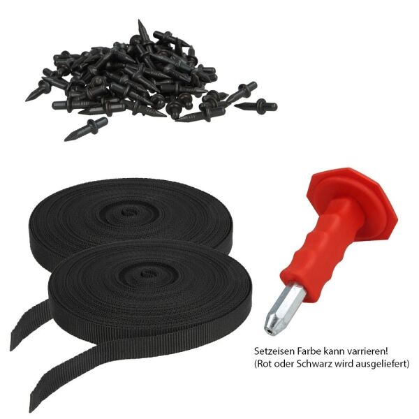 200 Fixpin + Setzeisen + Gewebeband 30 m